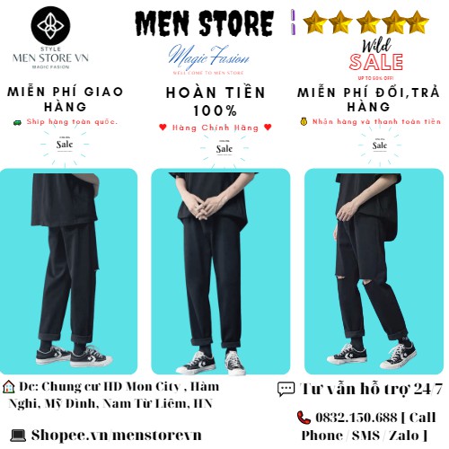 Quần baggy nam bò cào,quần jean nam mẫu mới rách gối hot trend from rộng ống suông 2022