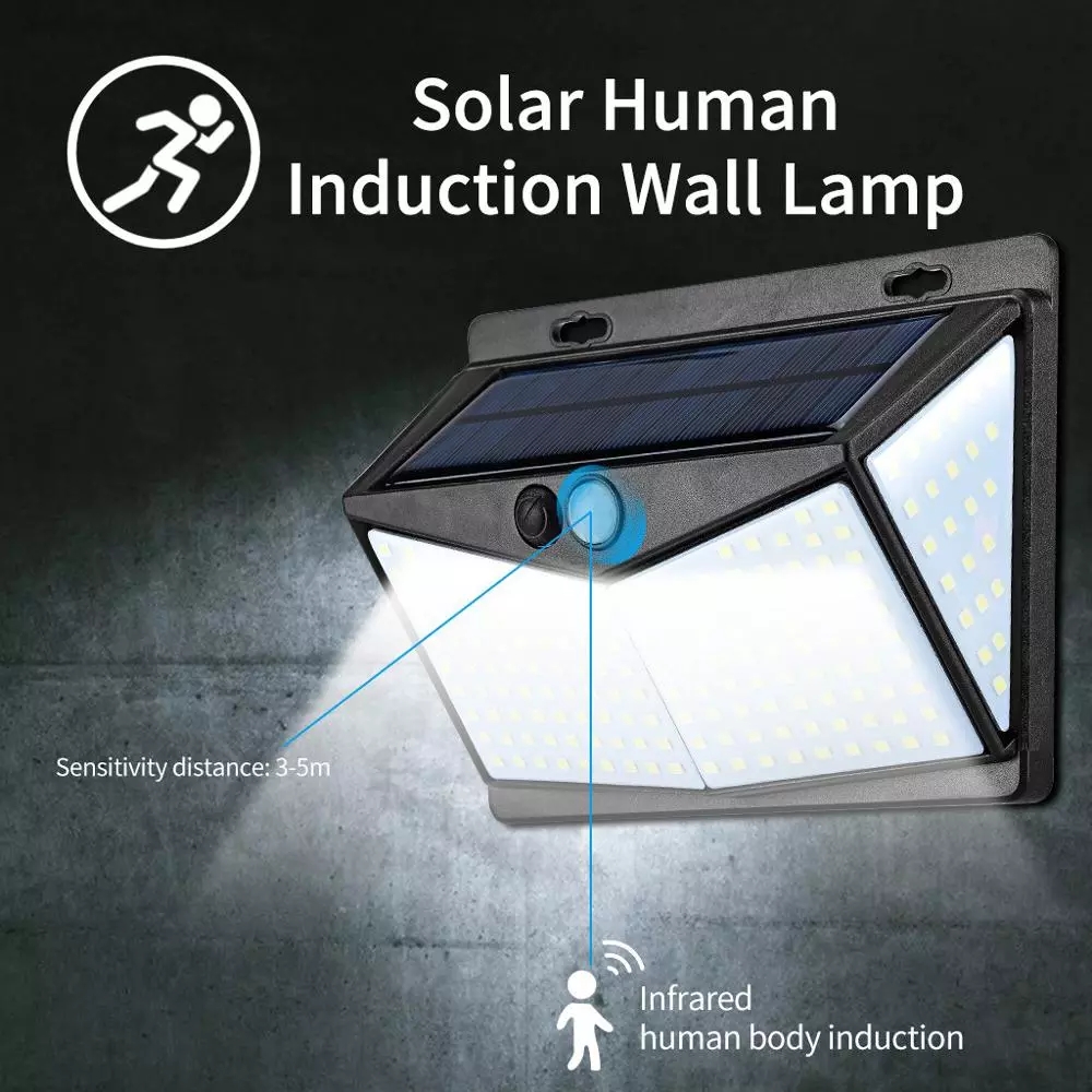 Đèn LED năng lượng mặt trời gắn tường siêu sáng chống nước