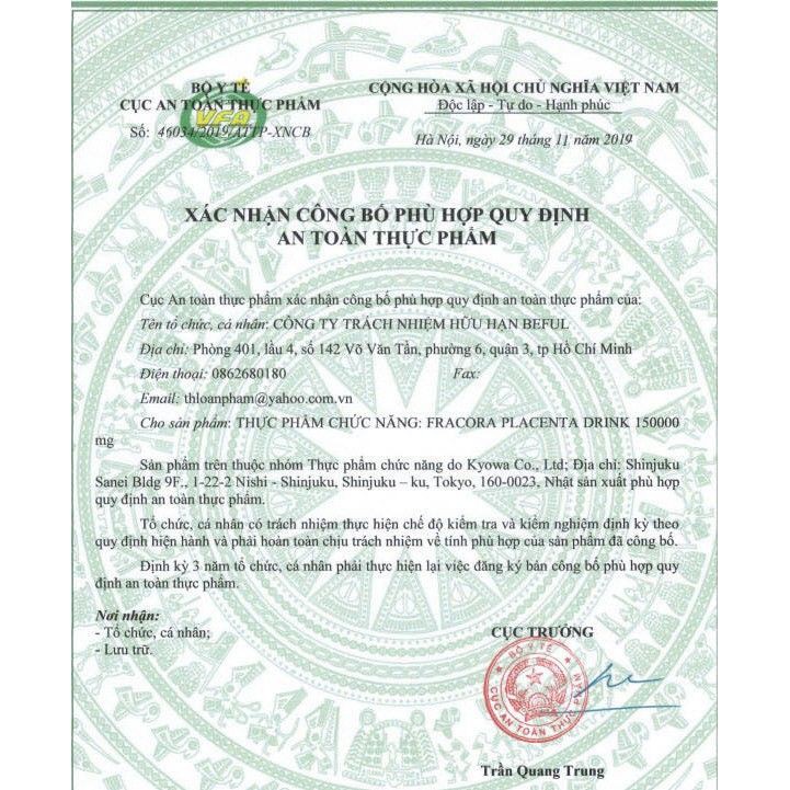 Nước Uống Collagen Nhau Thai Cừu Fracora - Fracora Placenta Nhật Bản