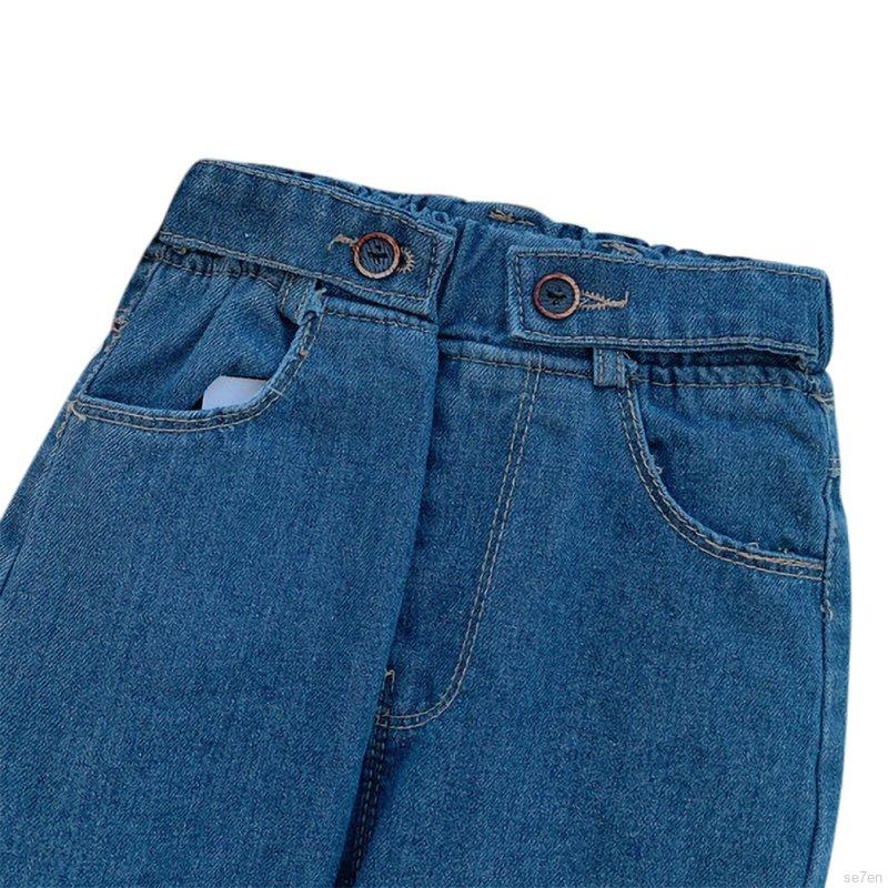 Quần Jeans Lưng Thun Co Giãn Cho Bé Gái 1-6 Tuổi