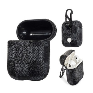 ( Giá Rẻ ) Bảo da tai nghe Airpod họa tiết kẻ sọc caro tặng móc treo cao cấp