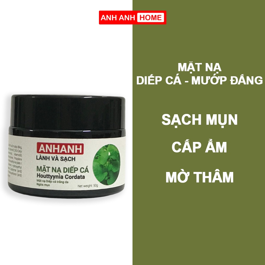 ✅  Mặt Nạ Dưỡng Da Diếp Cá - Mướp đắng AnhAnh- Mặt Nạ Diếp Cá Giảm Mụn, Thải Độc, Giảm Sưng 50gr