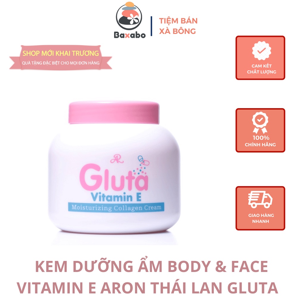 KEM DƯỠNG ẨM TRẮNG DA BODY VITAMIN E ARON THÁI LAN - KEM DƯỠNG DA ẨM TRẮNG GLUTA VITAMIN E ARON THÁI L