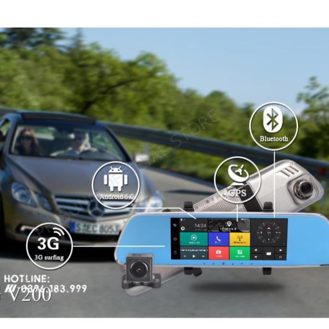 [RẺ SỐ 1 SHOPEE] Camera hành trình kẹp gương Android/4G/GPS/Wifi/ADAS VietMap bản quyền ver 2020