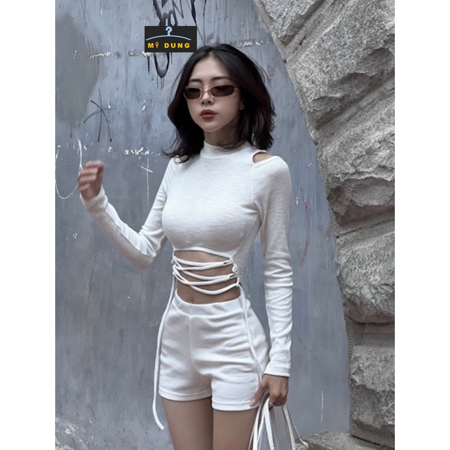 ÁO CORTOP ĐAN DÂY EO, KHOÉT VAI- GỢI CẢM, HÁCH DÁNG- PHỐI ĐỒ CỰC XINH-SIÊU HOT HÍT NHÉ CÁC NÀNG