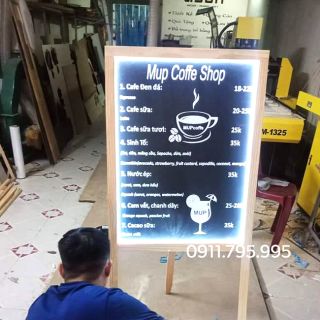 Bảng Led menu 60x80(cả chân 60x100)loại liền chân