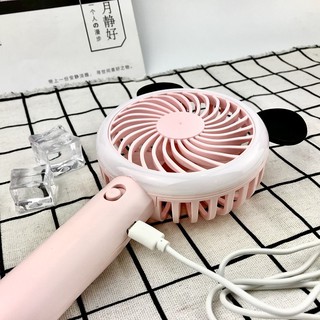 QUẠT USB MINI TAI GẤU CÓ ĐÈN