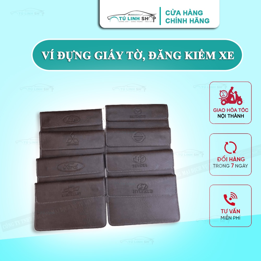 VÍ DA ĐỰNG ĐĂNG KIỂM, GIẤY TỜ Ô TÔ CAO CẤP