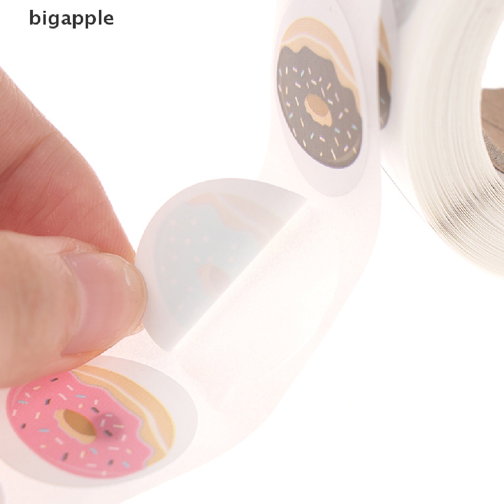 Set 500 Sticker Giấy Nến Hình Bánh Donut Với 8 Kiểu Dáng Khác Nhau