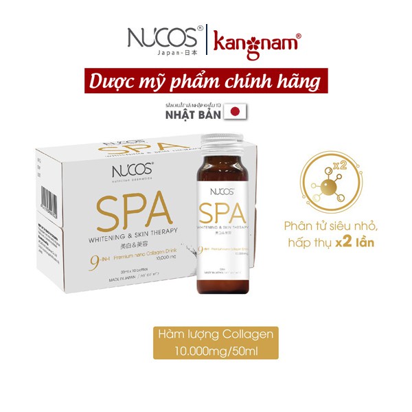 Collagen nước ngừa lão hóa Nucos Spa 10000 50ml x 10 chai