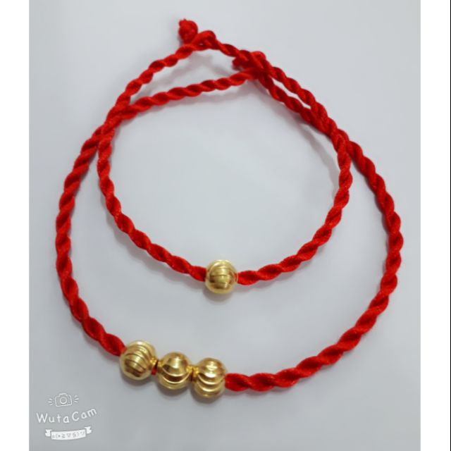 Dây đỏ bi bạc xi vàng