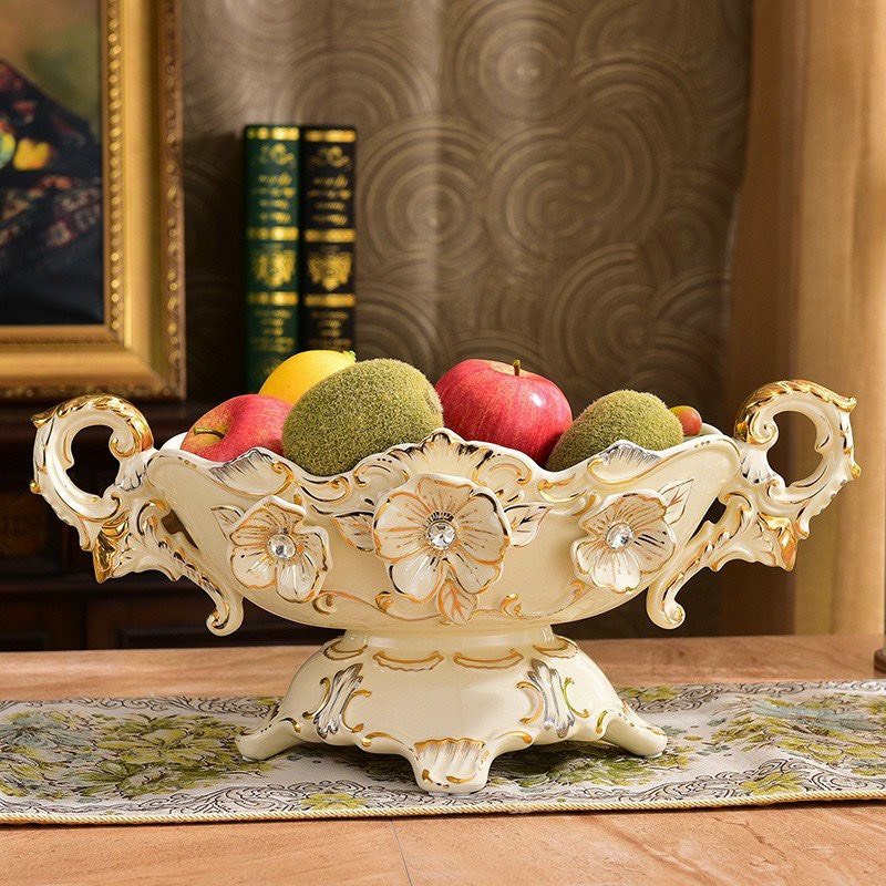 Decor- Khay đựng hoa quả gốm sứ