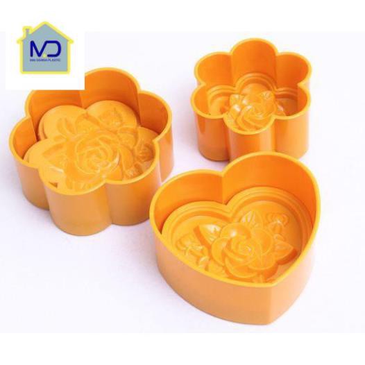 (so1 chat luong) khuôn xôi nhựa hình hoa hồng