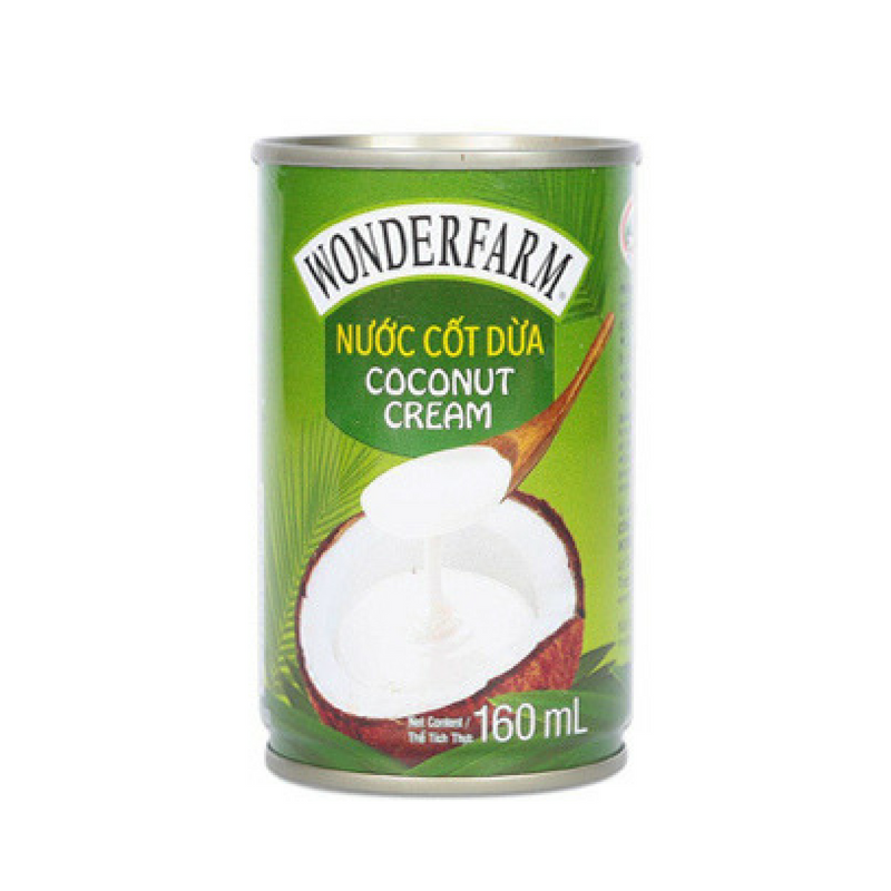 Nước Cốt Dừa Wonderfarm Coconut Cream Lon 160ml-400ml (100% Nước Cốt Dừa Tự Nhiên)