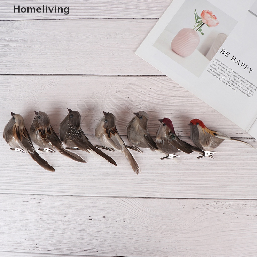 1 Chú Chim Giả Bằng Xốp Màu Xám Trang Trí Nhà Cửa Tiệc Cưới