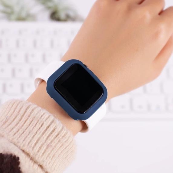 Ốp Bảo Vệ Bằng Cao Su TPU Mềm Màu Hồng Cho Đồng Hồ Thông Minh apple watch 40mm 42mm 38mm IWO 8 9 10 Wkln-78