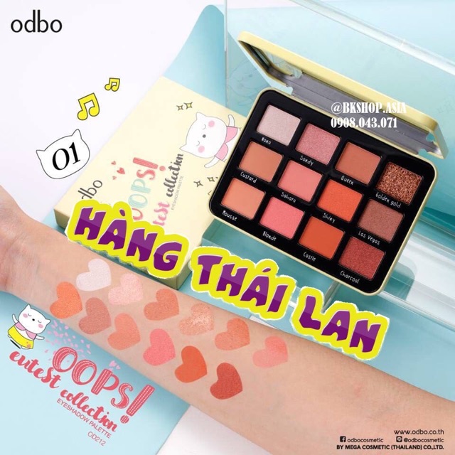 [Sale Kịch Sàn] Phấn Mắt 12 Ô Odbo Oops Cutest Collection OD212