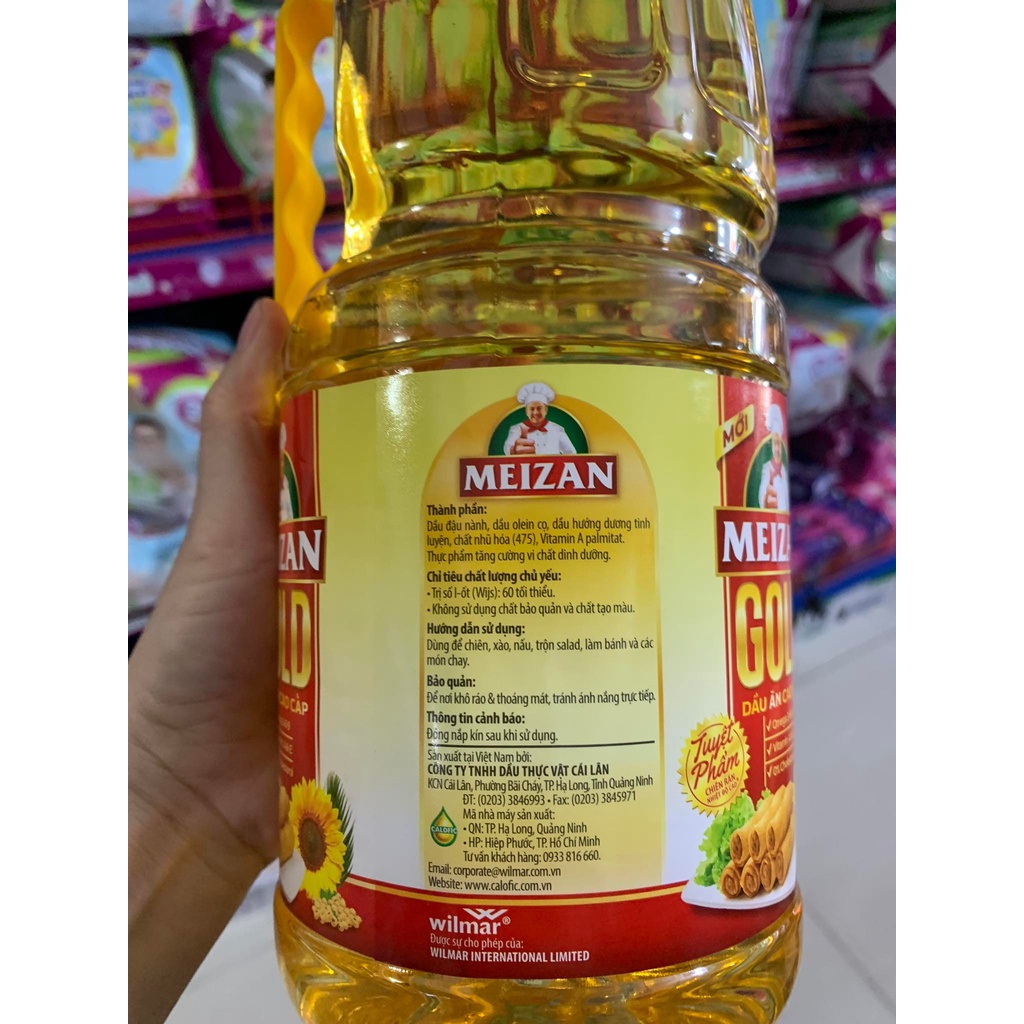 Dầu ăn Meizan Gold cao cấp chai 2L