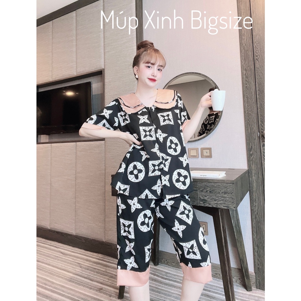 Đồ Bộ Lửng Cổ Hai Lá Lụa Nhật