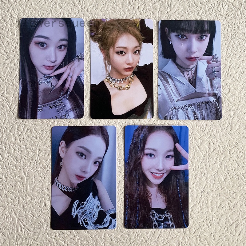 flowersqueen Set 5 tấm bưu thiếp in hình nhóm nhạc Kpop Aespa mới