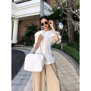 VELLE DESIGN áo sơ mi lụa tơ organza Ellis