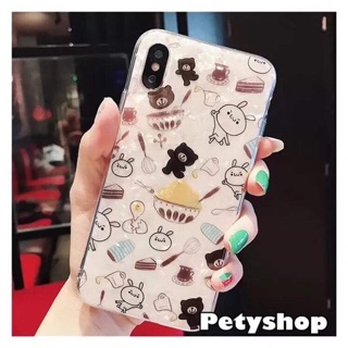 Ốp dẻo ánh xà cừ thỏ iPhone 7Plus/8Plus/X