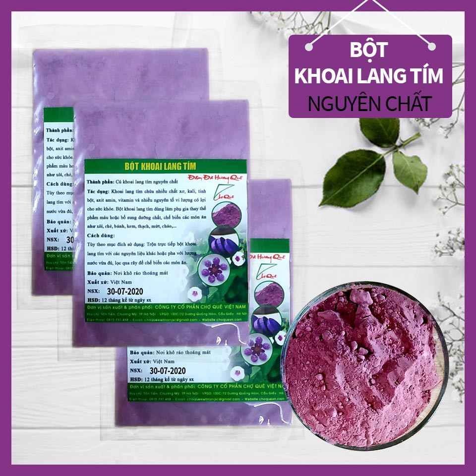[Bột Rau Củ] Bột Khoai Lang Nguyên Chất Sấy Lạnh 20g/50g/100g