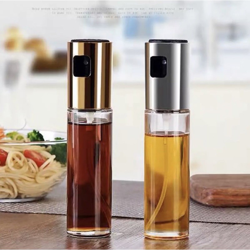 [FREESHIP] Bình xịt dầu ăn thủy tinh 100ml, nắp bằng inox bền, chắc, rất đẹp, hàng chính hãng.
