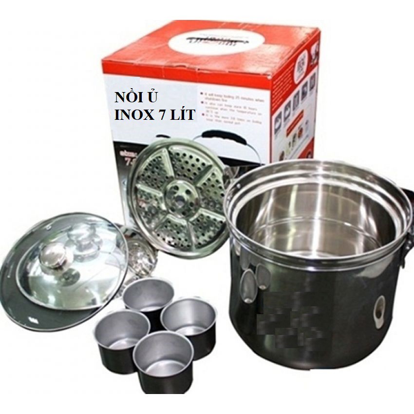 Nồi Ủ Nhiệt 5.0 lít - Nồi Ủ Chân không Nấu Mền Thực Phẩm Tiết Kiệm 80% Ga & Điện