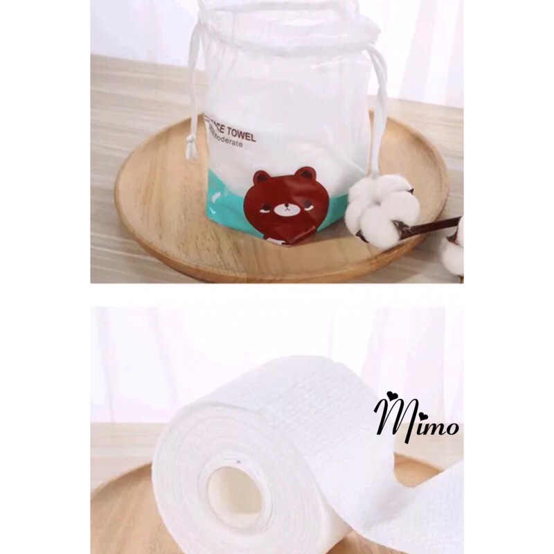 Khăn khô đa năng dùng 1 lần vải chất cotton mềm mại, khăn cuộn lau mặt Spa chuyên dụng lau khô, lau ướt