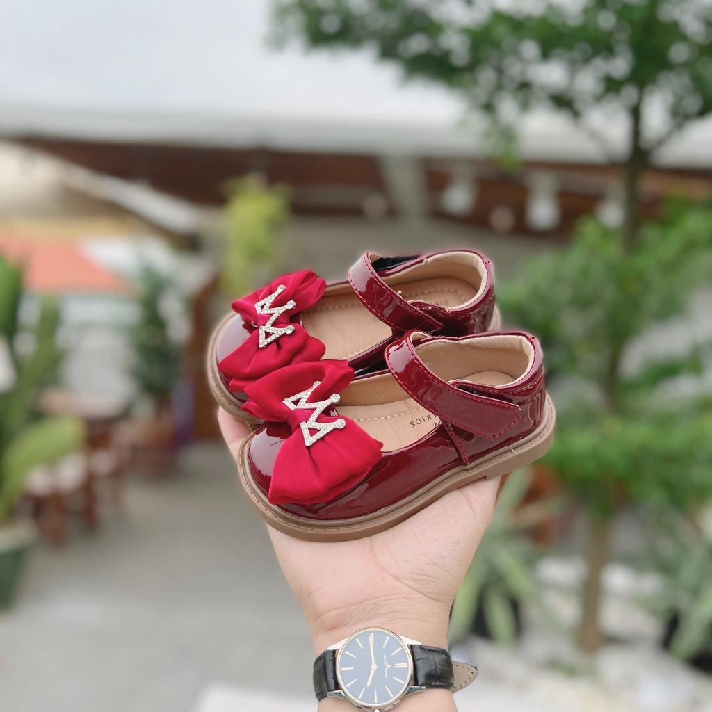Giày Bé Gái - Giày búp bê da mềm phong cách Vintage BB4661 (có ảnh thật)