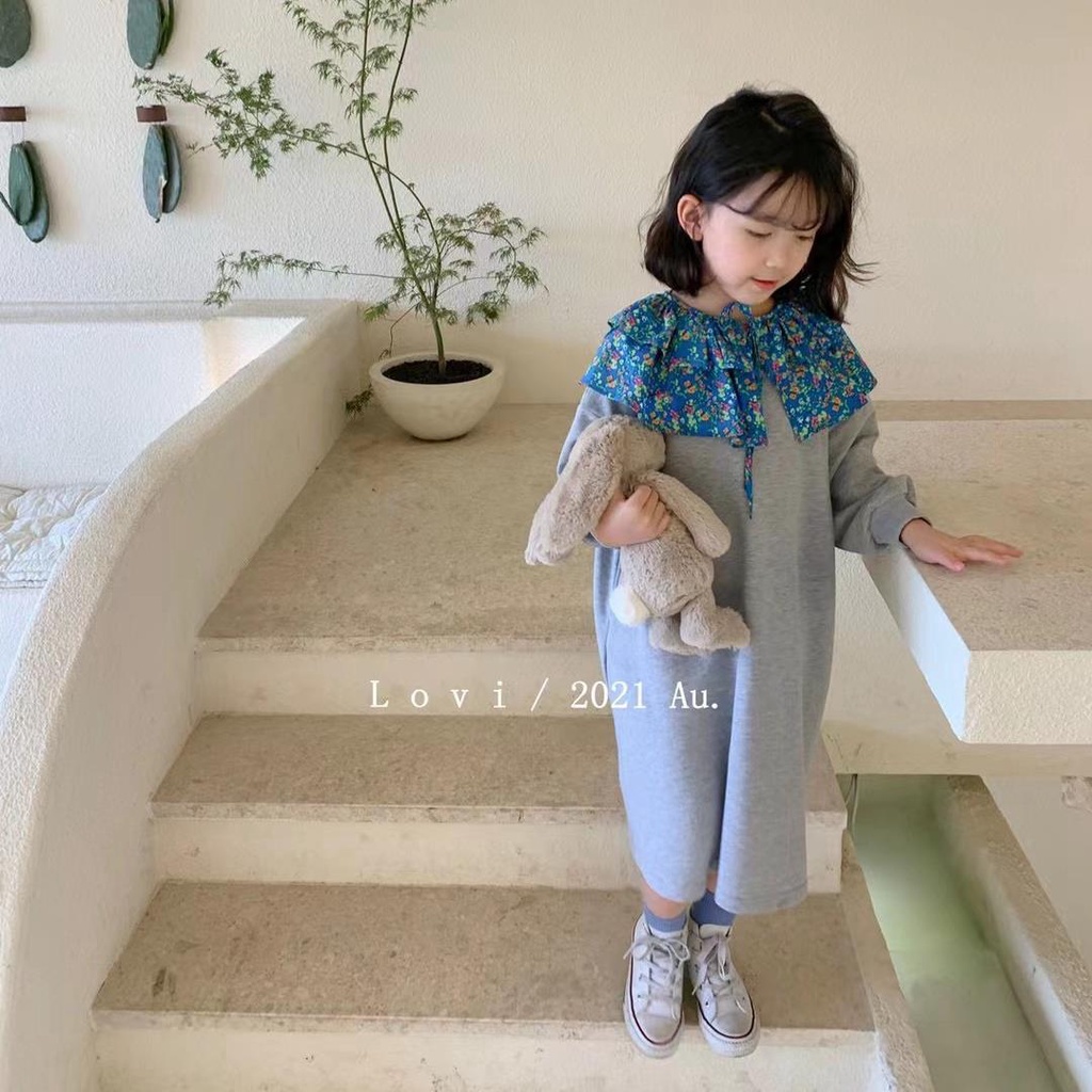 Đầm Len Phong Cách Hàn Quốc Thời Trang Mùa Thu Cho Bé Gái