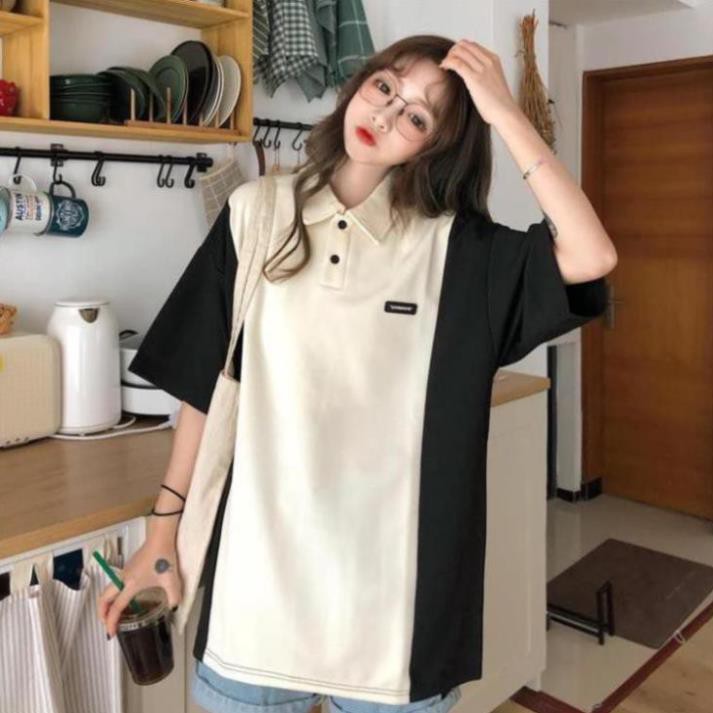 Áo Polo Nam Nữ, Áo Phông Có Cổ Unisex Form Rộng Tay Lỡ Freesize 40kg - 55kg ༵ ྇ ་