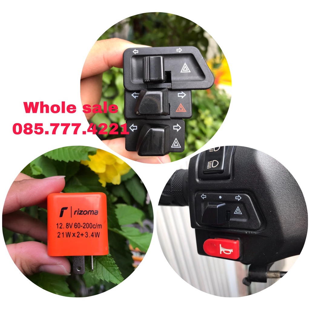 Công tắc xi nhan tích hợp hazard, COMBO NÚT XI NHAN TÍCH HỢP ƯU TIÊN XE  WINNER AIR BLADE SH VISION WAVE AXELO