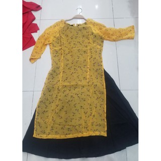 Áo dài Cách Tân liền đầm/xả