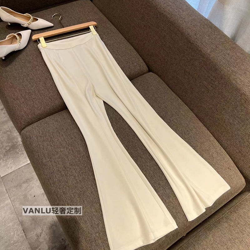 Set Đồ Mùa Hè Hai Mảnh Gồm Áo Khoác Tay Phồng Eo Cao + Quần Dài Lưng Cao Phong Cách Mới Cho Nữ