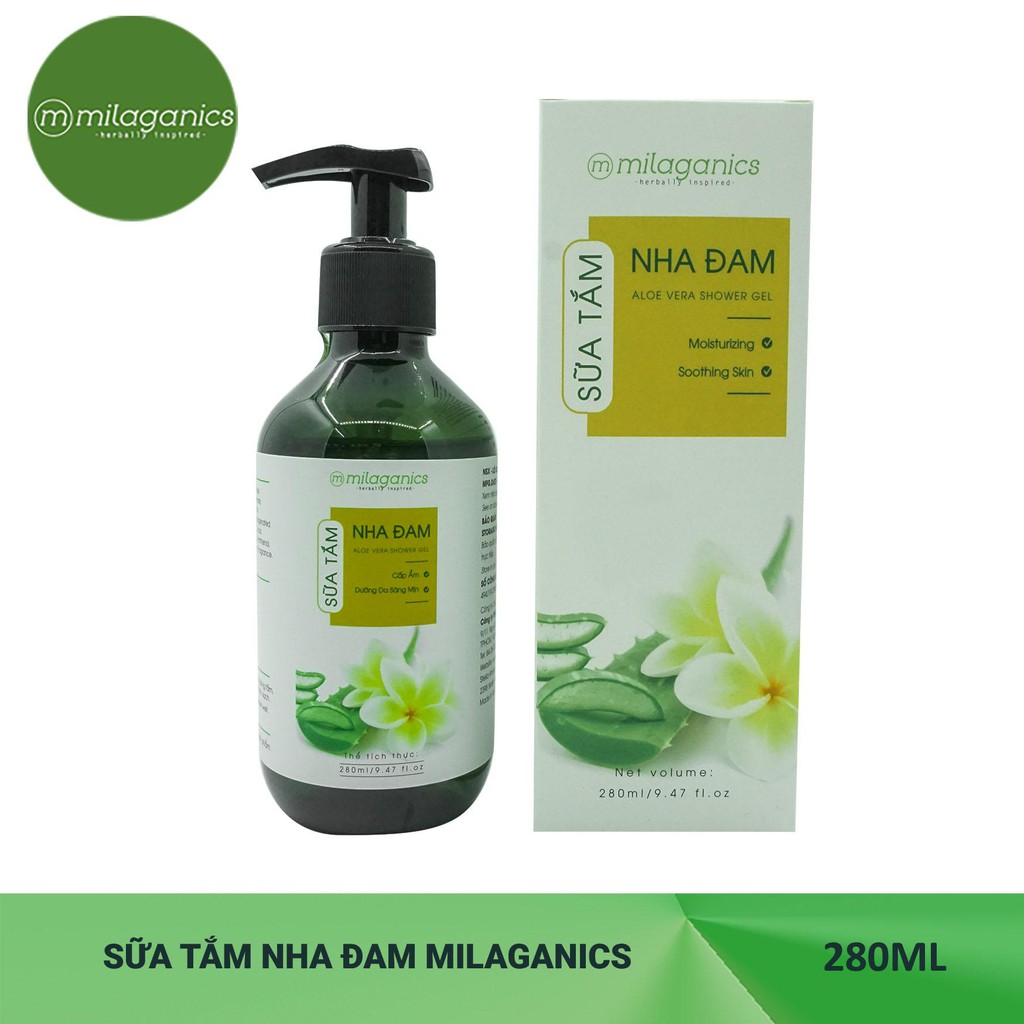 Sữa Tắm Nha Đam Milaganics 280ml | BigBuy360 - bigbuy360.vn
