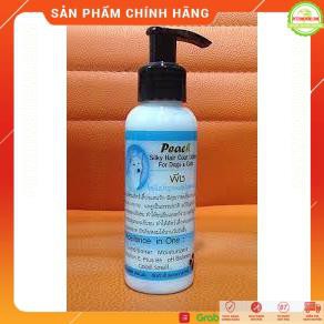 Peach Silky Hair Coat Lotion- Xà bông - Dầu tắm - sữa tắm - Giàu Vitamin E làm mềm mại làn da - bộ lông  chó mèo