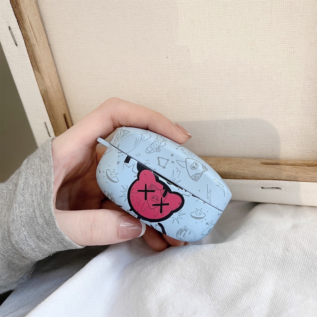 Vỏ Bảo Vệ Hộp Sạc Tai Nghe Bluetooth Không Dây Sony WF-1000XM4 Bằng PC Cứng Mặt Nhám Hình Phi Hành Gia/Thỏ Dễ Thương