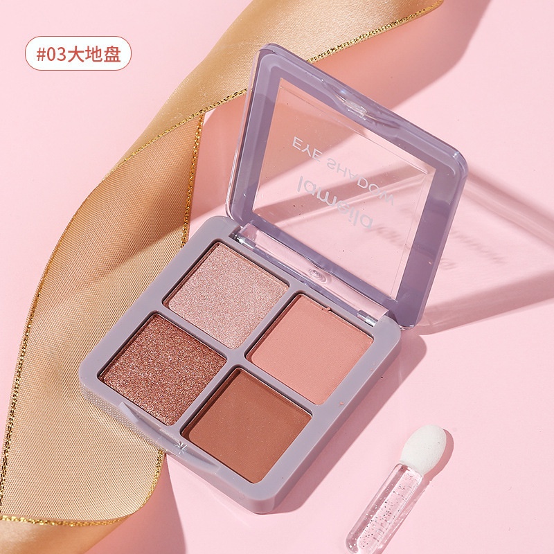 Bảng phấn mắt Lameila, phấn mắt 4 ô mini nội địa trung C31 Sammi beauty