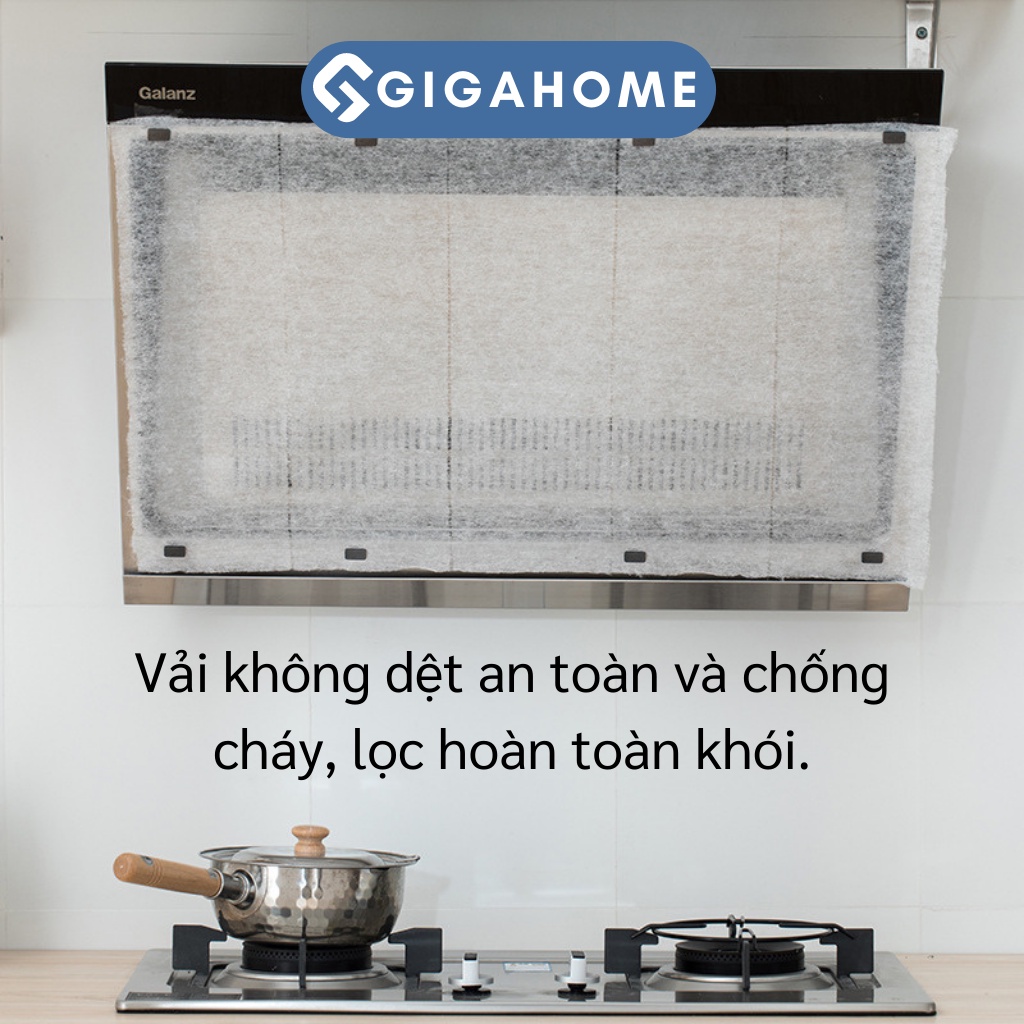 Giấy Dán Máy Hút Mùi, Phòng Bếp 10m GIGAHOME Chống Dầu Mỡ, Chống Cháy 8107