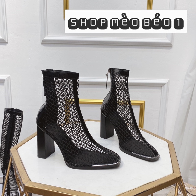 Bốt boot lưới mõm kim loại đế trụ fullbox quảng châu cao cấp