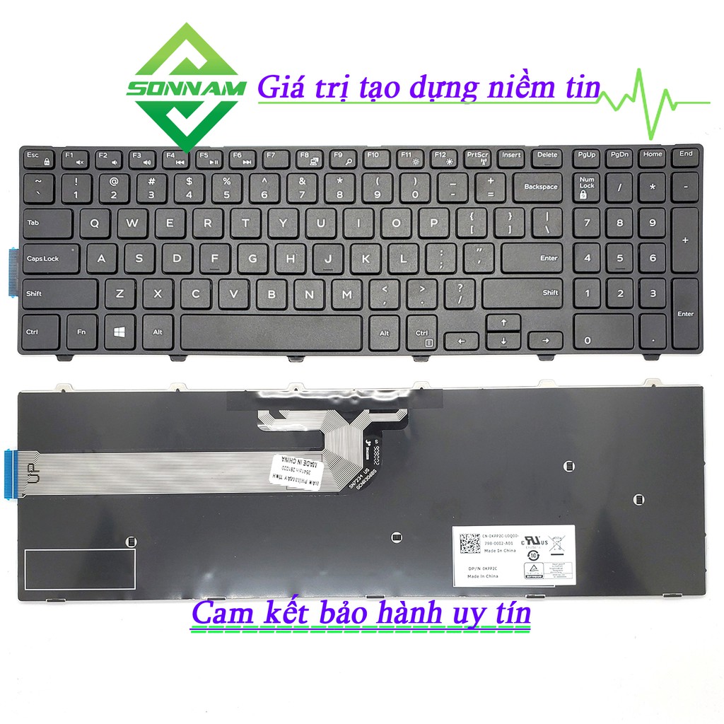 Bàn Phím Dell Inspiron 15-3000 5000 3541 3542 3543 5542 5545 5547 - Bảo Hành Đổi Mới 9 Tháng