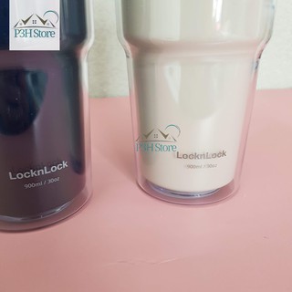 Ly nhựa 2 lớp Lock&Lock double wall cold cup 900ML HAP502