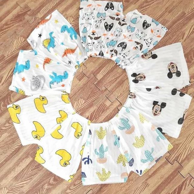 Combo 10 quần Đùi Cotton giấy cho bé sơ sinh-15 kg