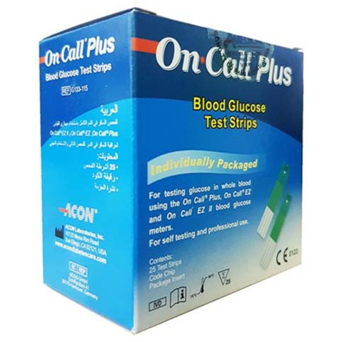 Hộp 25 Que thử đường huyết Acon On Call Plus (tiểu đường oncall plus)