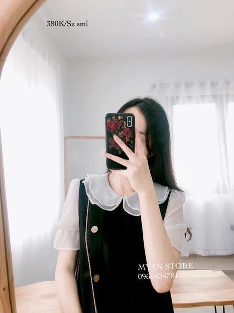 Váy suông cổ voan tiểu thư nữ VAY024 | BigBuy360 - bigbuy360.vn