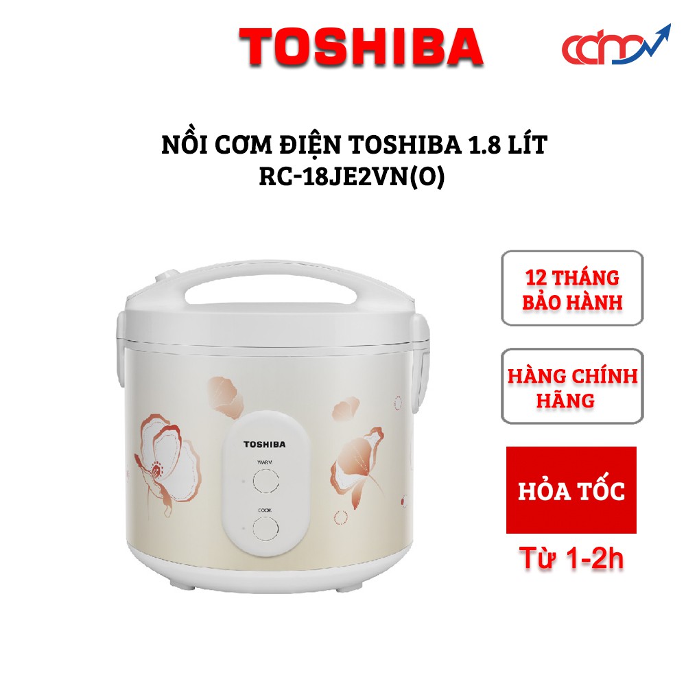 Nồi cơm điện Toshiba 1,8 lít RC-18JE2VN(O) - Hàng chính hãng 2021, bán chạy nhất thị trường