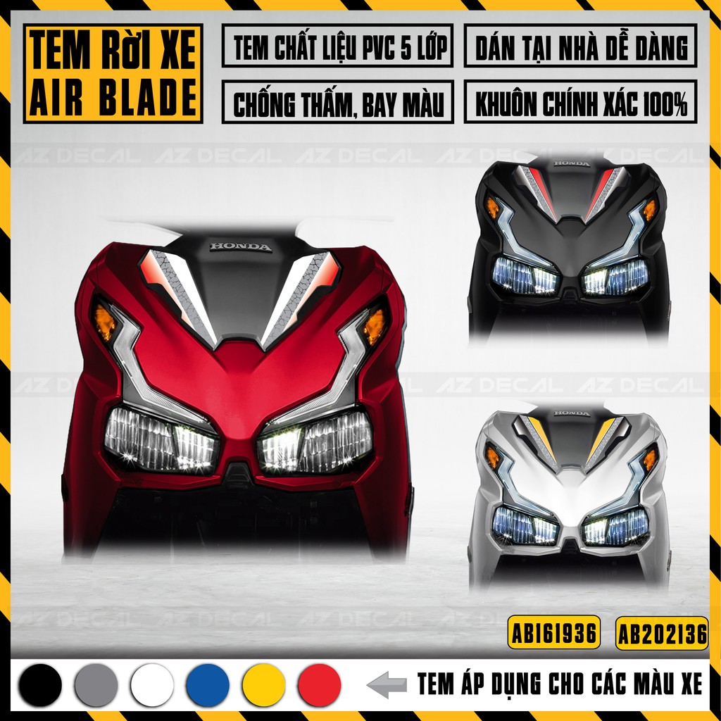 Tem Xe Honda Airblade Mẫu Cracked Texture | AB36 | Decal Cao Cấp Áp Dụng Mọi Màu Xe, Dễ Dán Tại Nhà