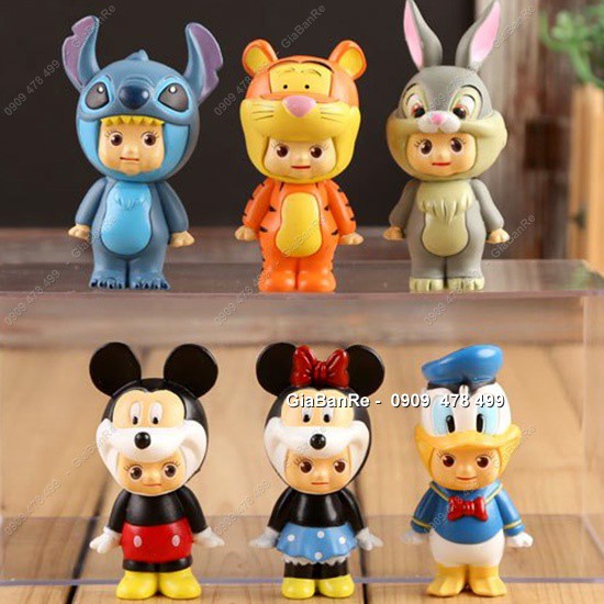 Bộ 6 Nhân Vật Nhựa Bé Yêu Disney Siêu Kute -  7928